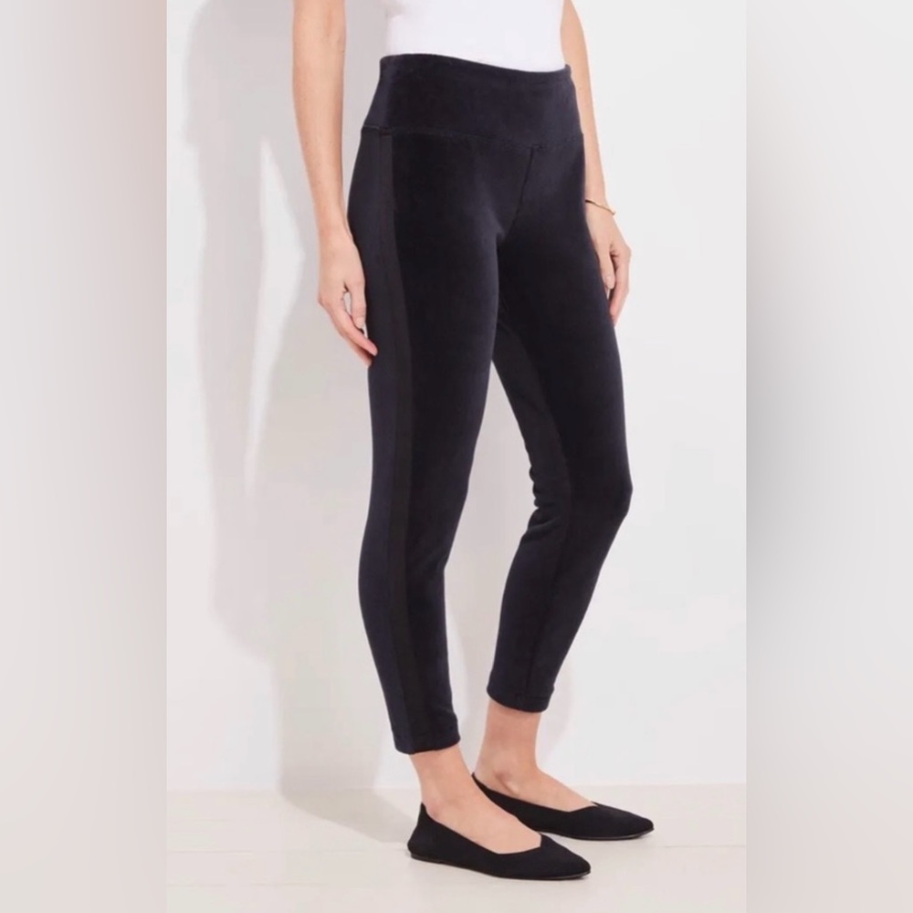 🆕 Vineyard Vines Cord Velvet Leggings Sizes S & XS Jet Black NWT